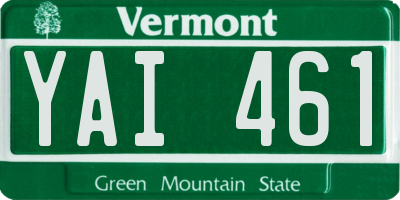 VT license plate YAI461
