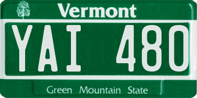 VT license plate YAI480