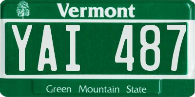 VT license plate YAI487