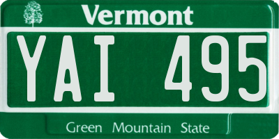 VT license plate YAI495