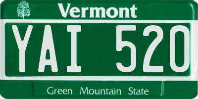 VT license plate YAI520