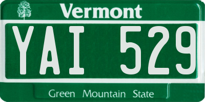 VT license plate YAI529