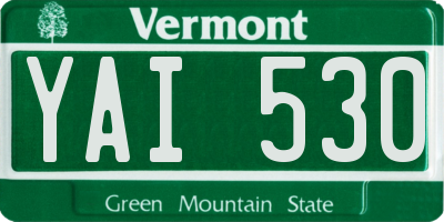 VT license plate YAI530