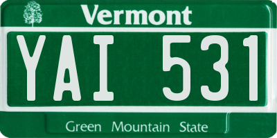 VT license plate YAI531