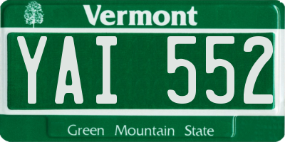 VT license plate YAI552