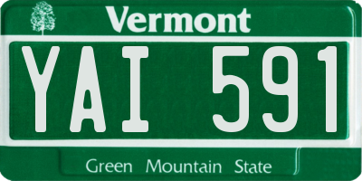 VT license plate YAI591