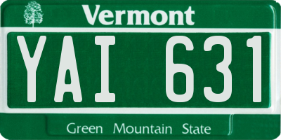 VT license plate YAI631