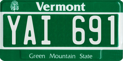 VT license plate YAI691