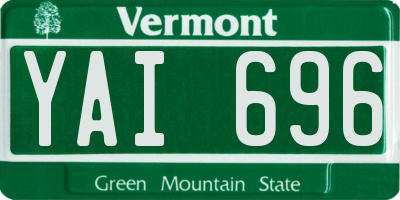 VT license plate YAI696
