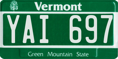 VT license plate YAI697