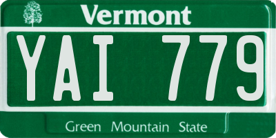 VT license plate YAI779