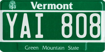 VT license plate YAI808