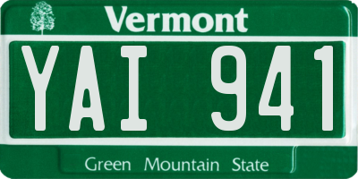 VT license plate YAI941