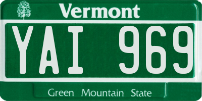 VT license plate YAI969
