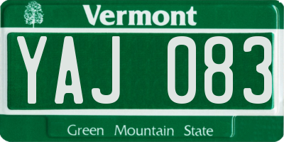 VT license plate YAJ083