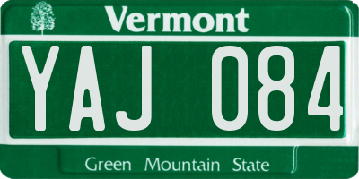 VT license plate YAJ084