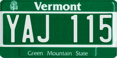 VT license plate YAJ115
