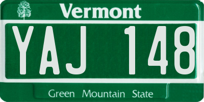 VT license plate YAJ148