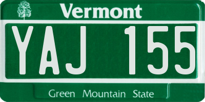 VT license plate YAJ155