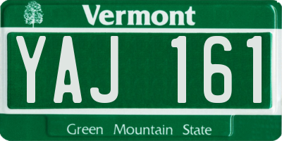 VT license plate YAJ161