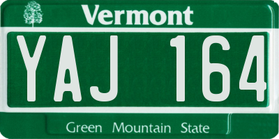 VT license plate YAJ164