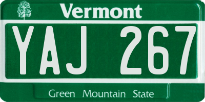 VT license plate YAJ267