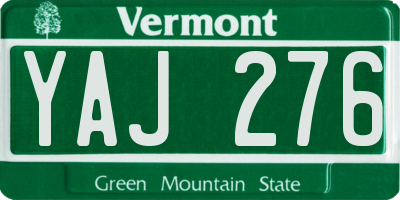 VT license plate YAJ276