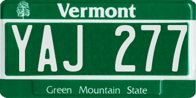 VT license plate YAJ277