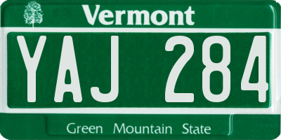 VT license plate YAJ284