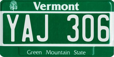VT license plate YAJ306