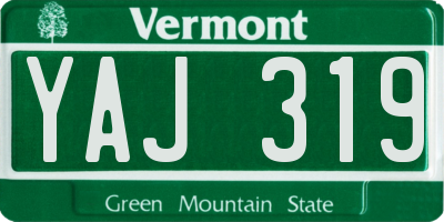 VT license plate YAJ319