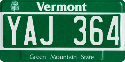 VT license plate YAJ364
