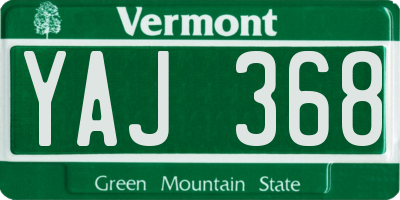 VT license plate YAJ368