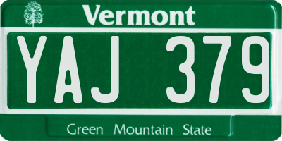 VT license plate YAJ379