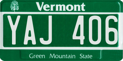 VT license plate YAJ406