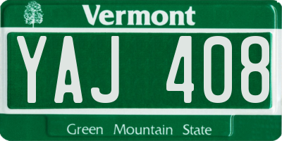 VT license plate YAJ408