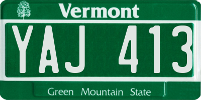 VT license plate YAJ413