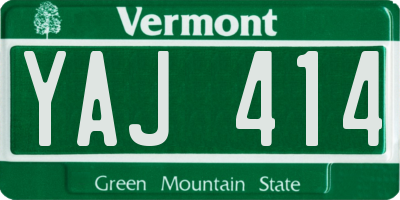 VT license plate YAJ414