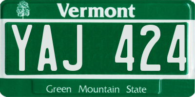 VT license plate YAJ424