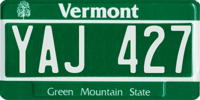 VT license plate YAJ427