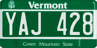 VT license plate YAJ428