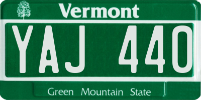 VT license plate YAJ440