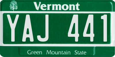 VT license plate YAJ441