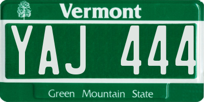VT license plate YAJ444