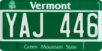 VT license plate YAJ446