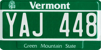 VT license plate YAJ448