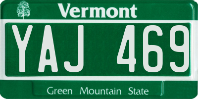 VT license plate YAJ469