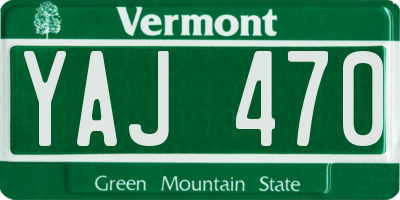 VT license plate YAJ470