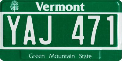 VT license plate YAJ471