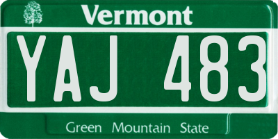 VT license plate YAJ483